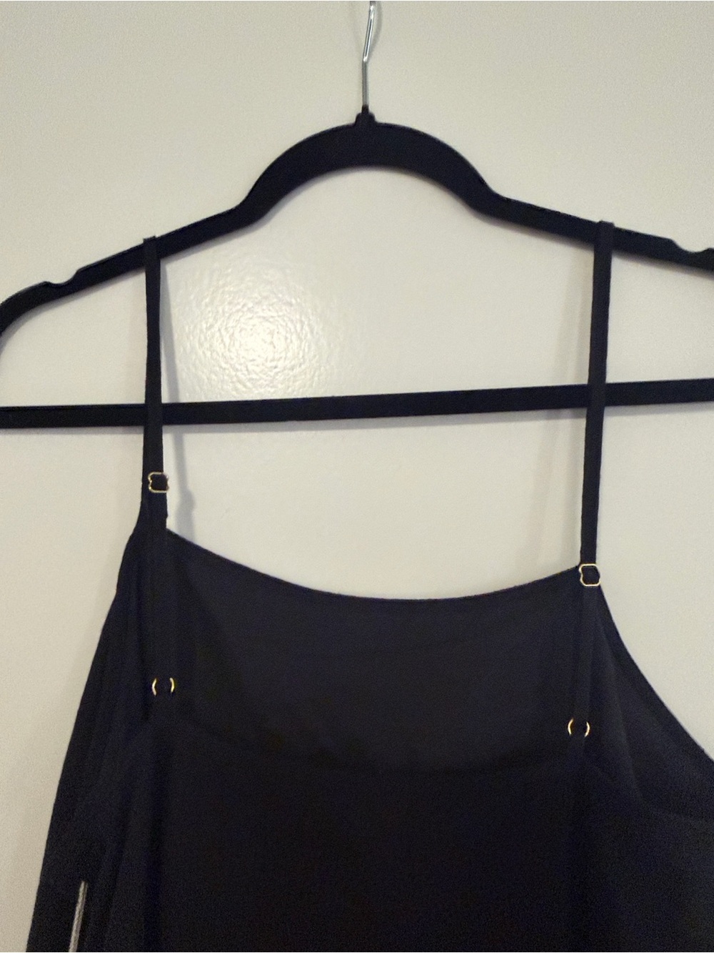 Calypso St. Barth Black Slip Dress with White Palm Embroidery - Picture 7 of 8